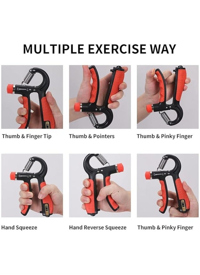 Spaceshoop - Hand Grip Strengthener Couting Adjustable Hand Gripper Finger Exerciser Forearm Strengthener Adjustable Resistance Wrist Gripper Strength & Grip Exerciser for Finger and Arm Exercises - Image 1