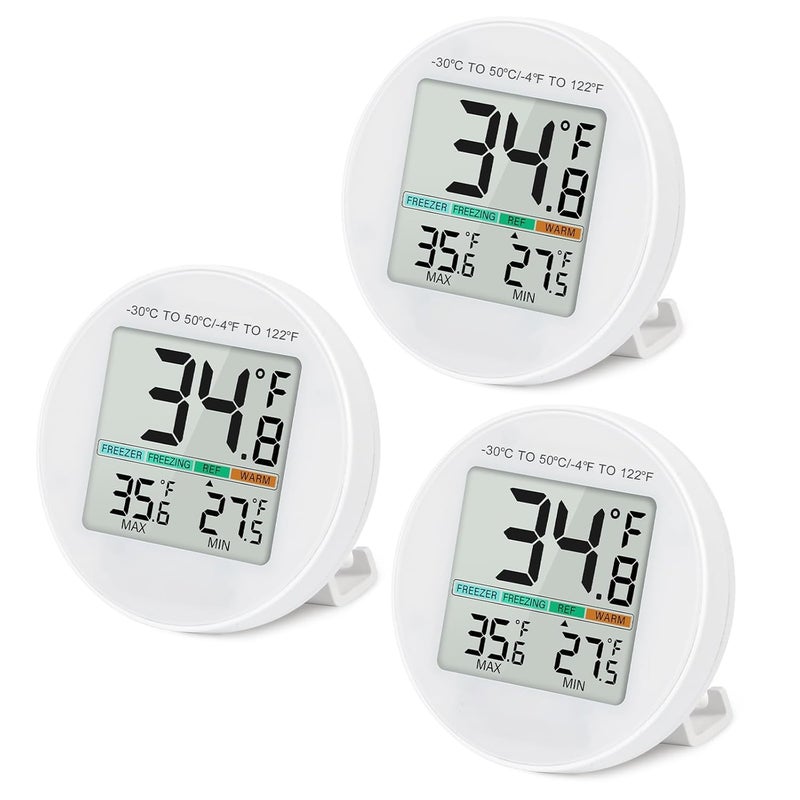 Funito Small Digital Refrigerator Thermometer 3 Pack - Image 1