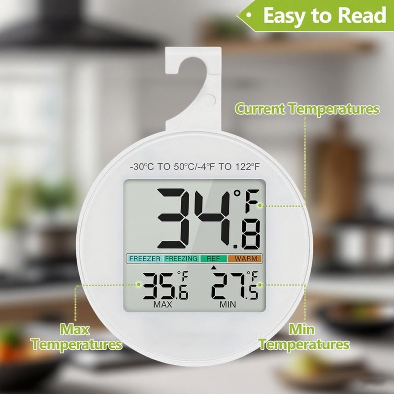 Funito Small Digital Refrigerator Thermometer 3 Pack - Image 4