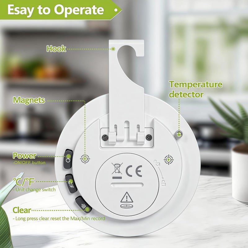 Funito Small Digital Refrigerator Thermometer 3 Pack - Image 3