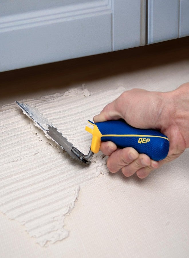 كيو إي بي مجرفة أرضيات QEP ذات حافة مربعة مريحة مقاس 1/4 بوصة × 1/4 بوصة × 1/4 بوصة مع خطاف دلو، فضية (42114) - Image 2