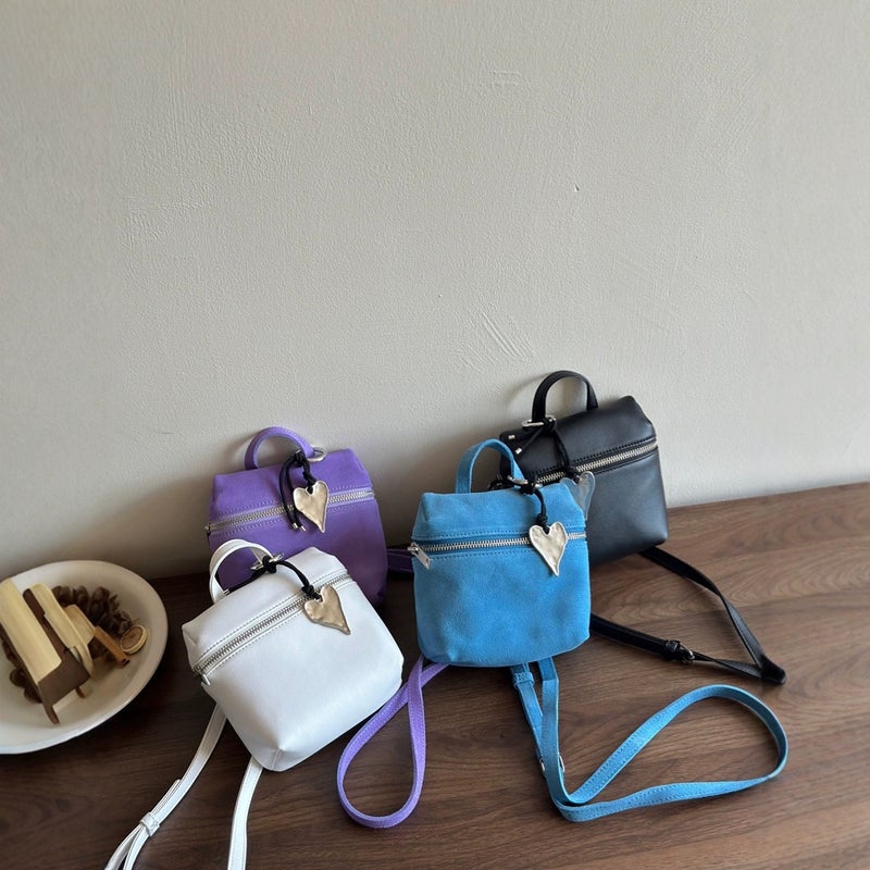 Mini Love Bucket Bag in Genuine Leather for Women - Image 3