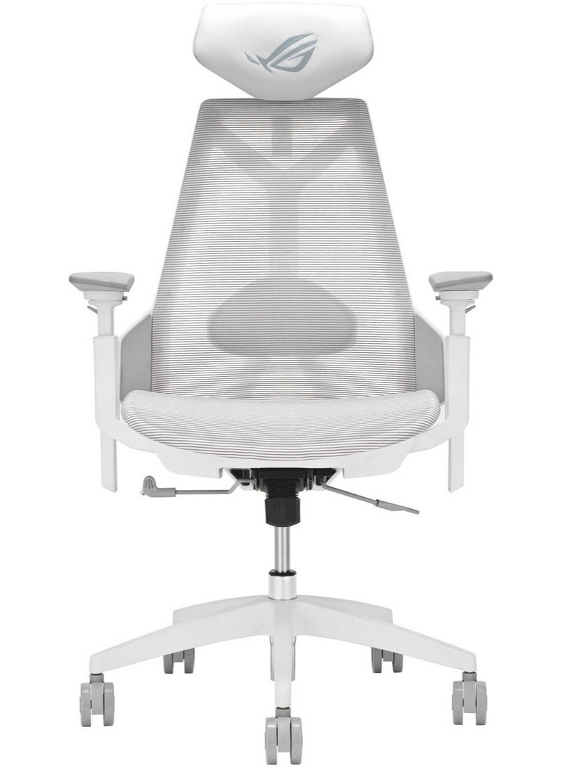 ASUS ROG Destrier Core Ergonomic Gaming Chair, Breathable Mesh Design, Adjustable Headrest & Lumbar Support, 3D Armrests, 90°–125° Recline, Seat Depth Adjustment, Heavy-Duty Base, 136kg Capacity, White | 90GC01P0-MSG060 - Image 1