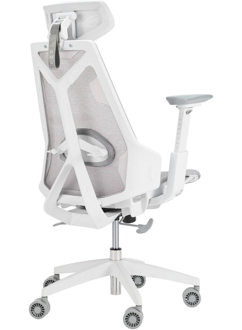 ASUS ROG Destrier Core Ergonomic Gaming Chair, Breathable Mesh Design, Adjustable Headrest & Lumbar Support, 3D Armrests, 90°–125° Recline, Seat Depth Adjustment, Heavy-Duty Base, 136kg Capacity, White | 90GC01P0-MSG060 - Image 5