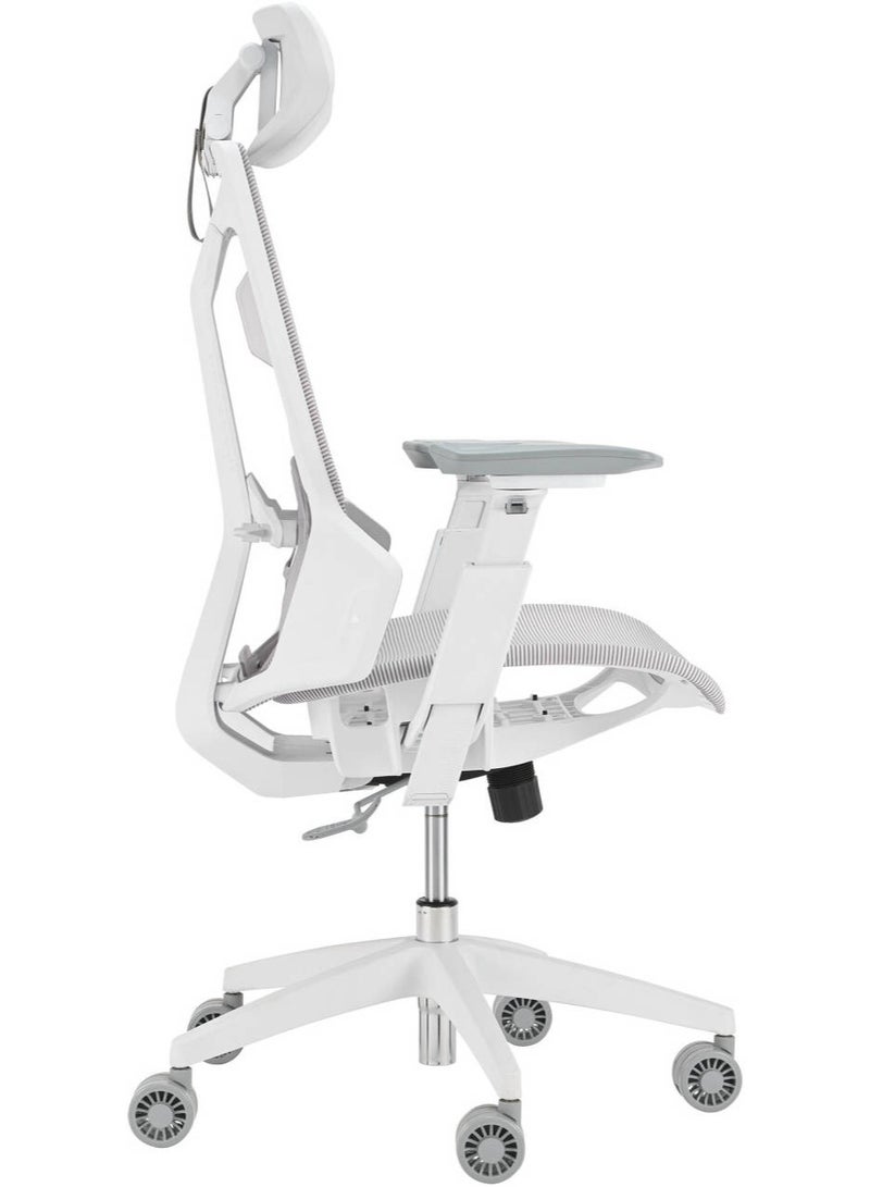 ASUS ROG Destrier Core Ergonomic Gaming Chair, Breathable Mesh Design, Adjustable Headrest & Lumbar Support, 3D Armrests, 90°–125° Recline, Seat Depth Adjustment, Heavy-Duty Base, 136kg Capacity, White | 90GC01P0-MSG060 - Image 3