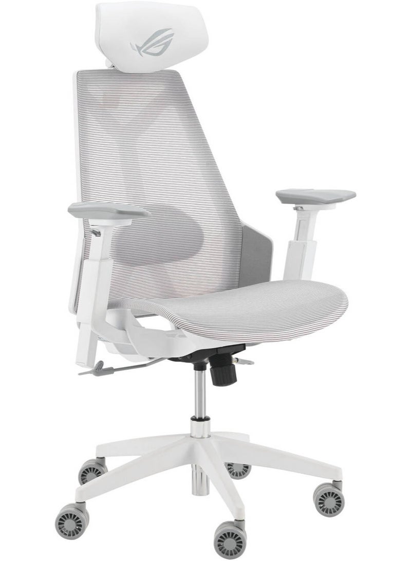 ASUS ROG Destrier Core Ergonomic Gaming Chair, Breathable Mesh Design, Adjustable Headrest & Lumbar Support, 3D Armrests, 90°–125° Recline, Seat Depth Adjustment, Heavy-Duty Base, 136kg Capacity, White | 90GC01P0-MSG060 - Image 2