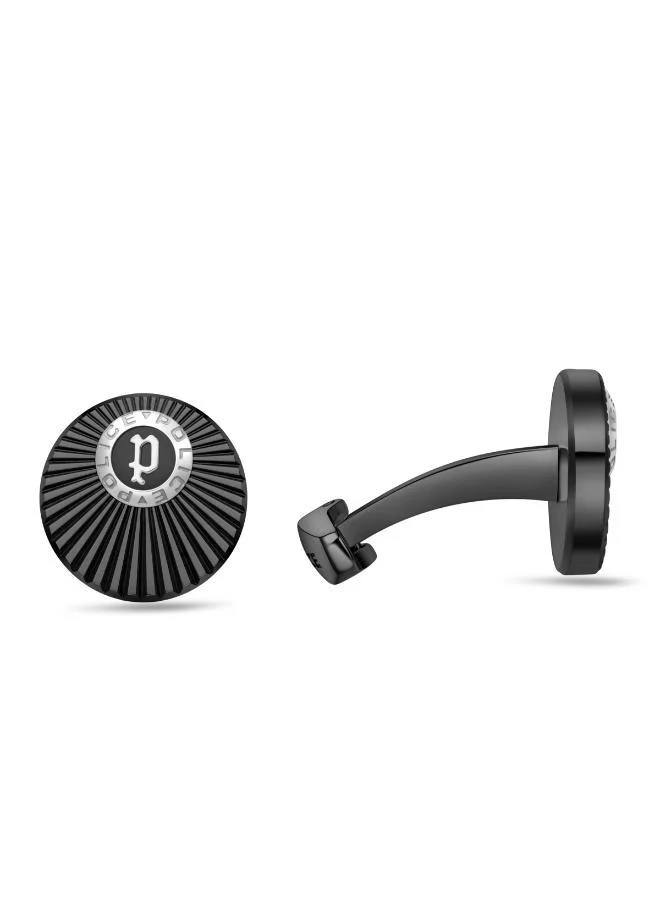 POLICE RADIANT LOGO CUFFLINKS