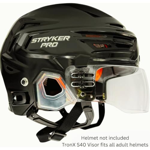 TronX S40 Vented-Cut Hockey Helmet Clear Visor (Anti-Scratch/Anti-Fog) CE Certified - Image 2