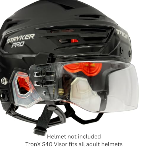 TronX S40 Vented-Cut Hockey Helmet Clear Visor (Anti-Scratch/Anti-Fog) CE Certified - Image 5