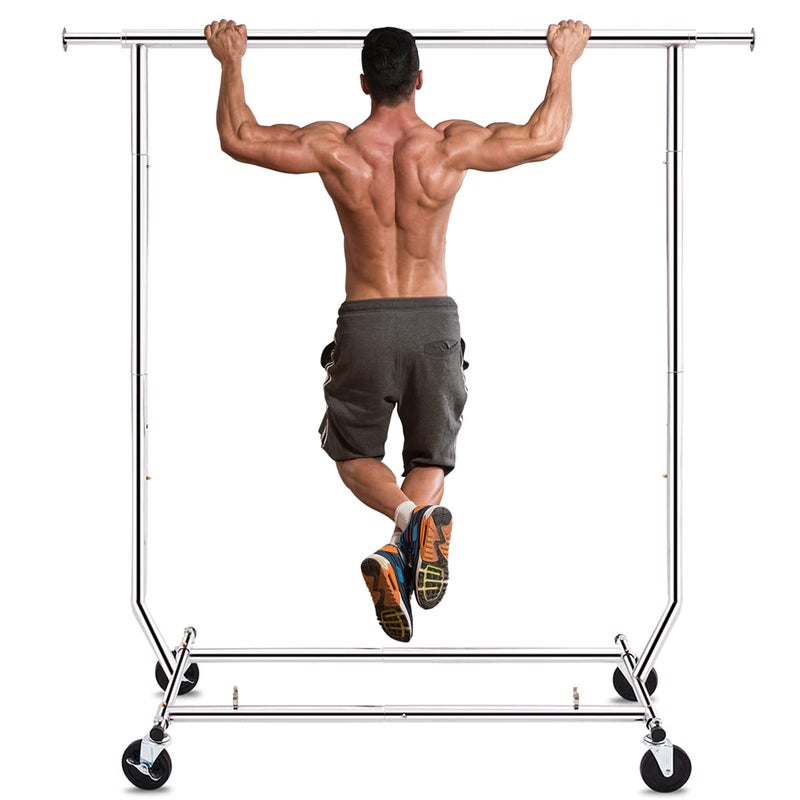 HOKEEPER HOKEEPER Clothes Rack Rolling Clothing Racks for Hanging Clothes Portable Clothes Rack with Lockable Wheels Commercial Heavy Duty Garment Rack for Bedroom Living Room Laundry Balcony 
