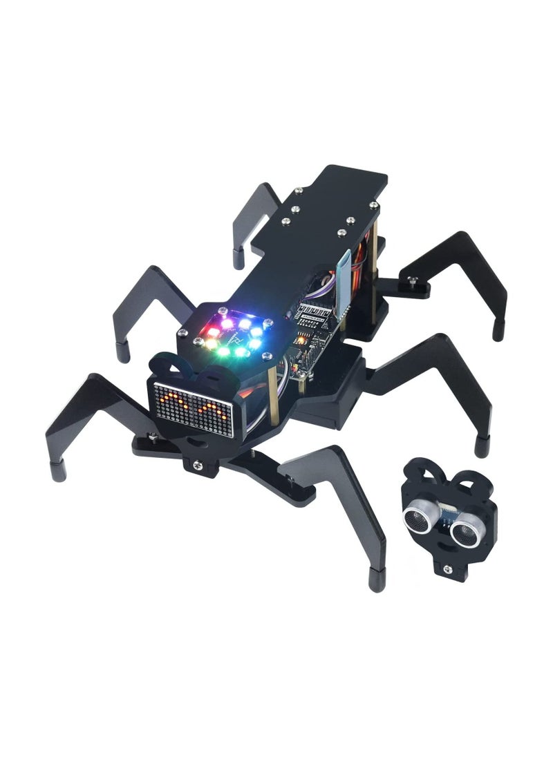 FREENOVE FREENOVE Robot Ant Kit (Compatible with Arduino IDE), Dot Matrix Expressions, Ultrasonic Obstacle Avoidance, Colorful Lights, IR Remote, App, STEM Project  - Image 1