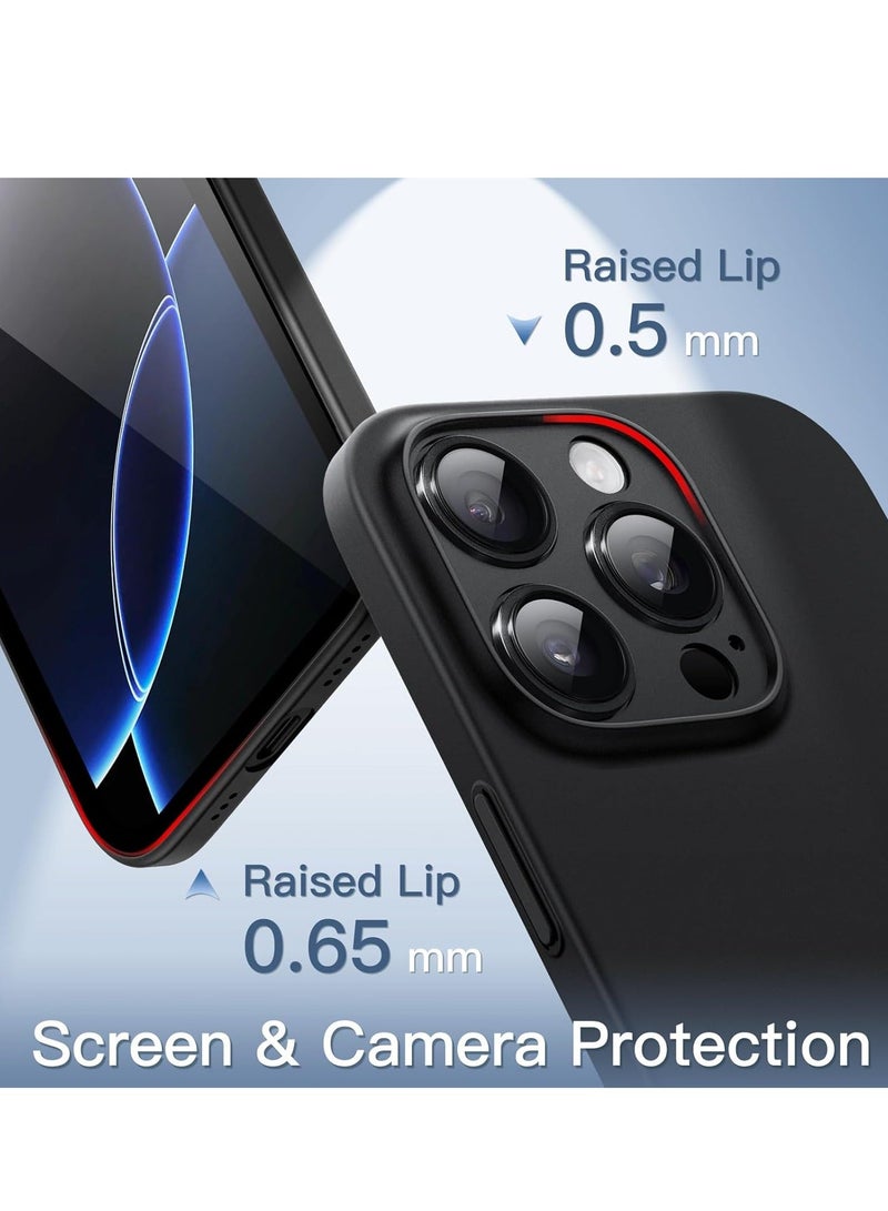 MUNTAQI Ultra-Slim 0.35mm iPhone 16 Pro Max Case (6.9 Inch) – Lightweight Matte Finish, Full Camera Protection, Minimalist Hard Cover (Black) - Image 3