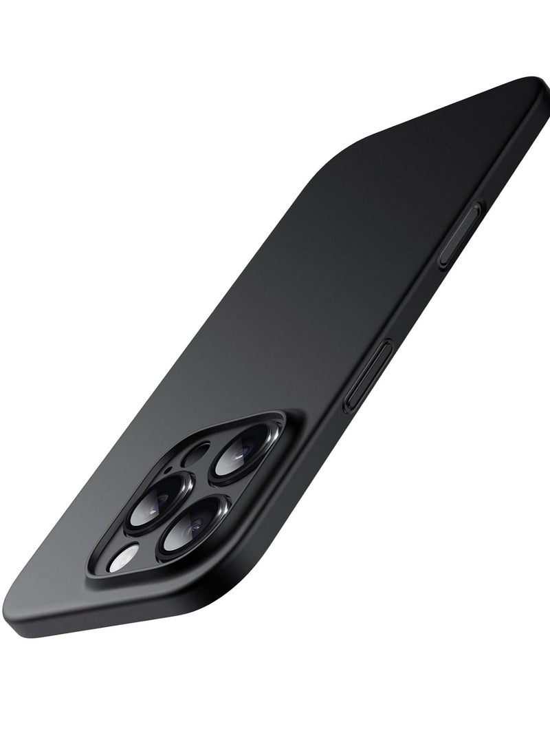 MUNTAQI Ultra-Slim 0.35mm iPhone 16 Pro Max Case (6.9 Inch) – Lightweight Matte Finish, Full Camera Protection, Minimalist Hard Cover (Black) - Image 1