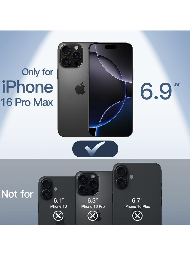 MUNTAQI Ultra-Slim 0.35mm iPhone 16 Pro Max Case (6.9 Inch) – Lightweight Matte Finish, Full Camera Protection, Minimalist Hard Cover (Black) - Image 2