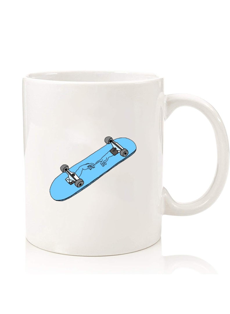 Theodor Premium Quality Two Sided Printed Coffee Mug Tea Cup For Home Office, Kids Men Women Skate Board - Image 1
