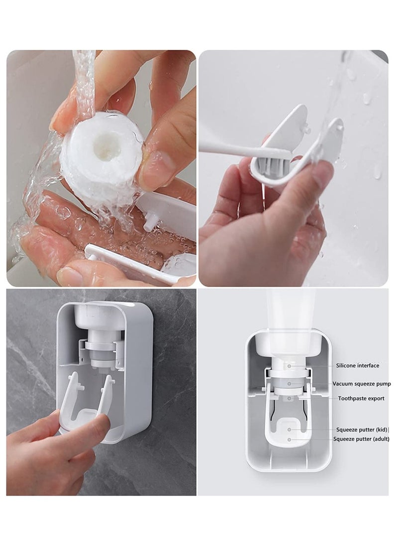 KASTWAVE Toothpaste Dispenser, Automatic Toothpaste Squeezer Dispenser for Kids & Family Shower, is Wall Mount Bathroom Accessories with Super Sticky Suction Pad - Image 2