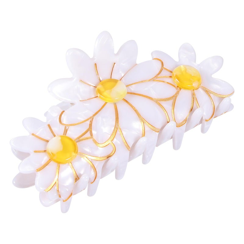 LSVOZ Flower Hair Claw Clip, 3.5 Inch Strong Hold Hair Clip for Thick Hair, Fashion Spring Hair Styling Accessories for Women Girls - Image 1