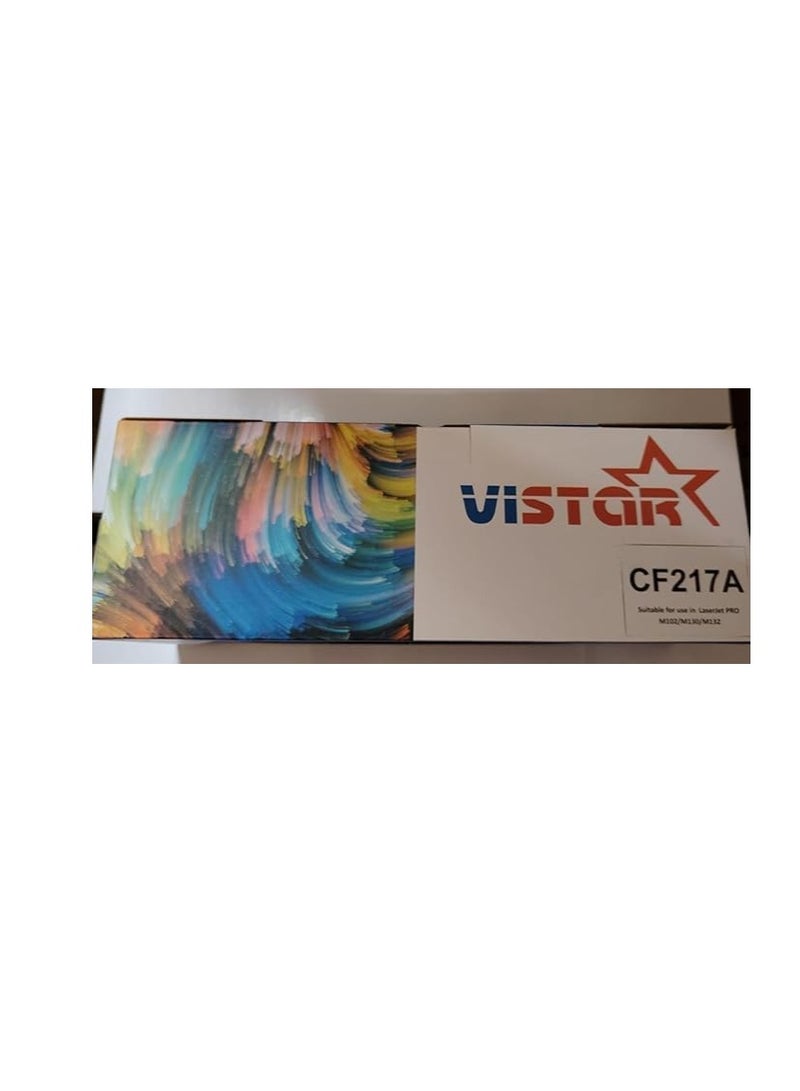 خراطيش حبر متوافقة Vistar 17A بديل لـ 17A CF217A للاستخدام مع ليزر جيت برو M102w M130fw ليزر جيت برو MFP M130fw M130nw M130fn M130a (1* أسود)