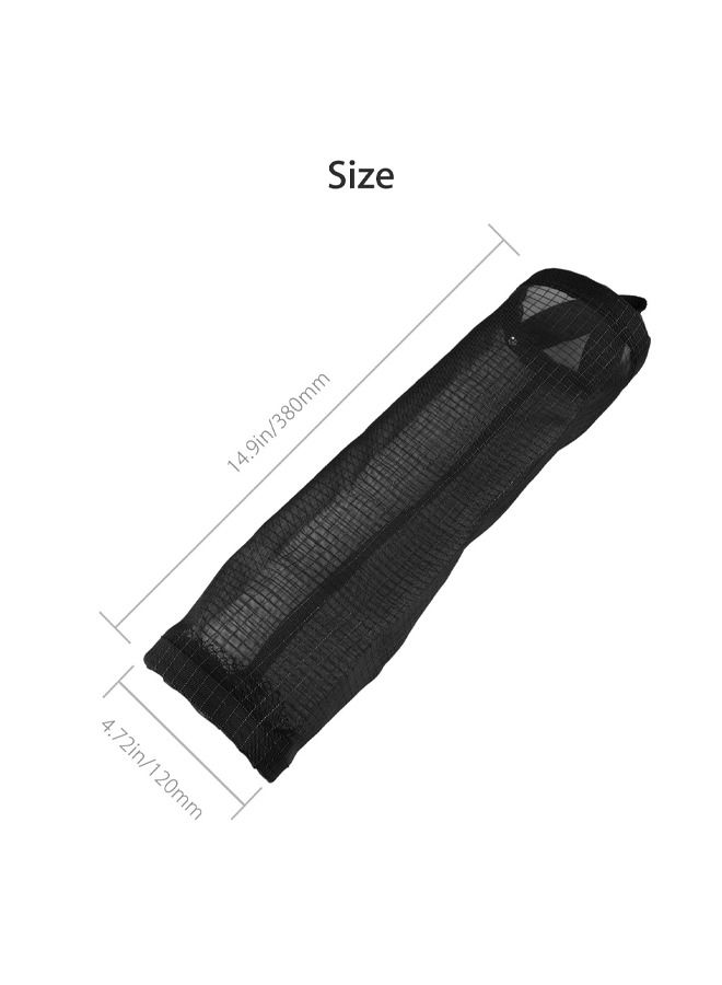 2/1PCS Plastic Bag Dispenser Holders Polyester Hanging Grocery Bag Holders Foldable Breathable Washable Mesh Garbage Bag Organizers for Kitchen Plastic Bag Storage  - Image 2