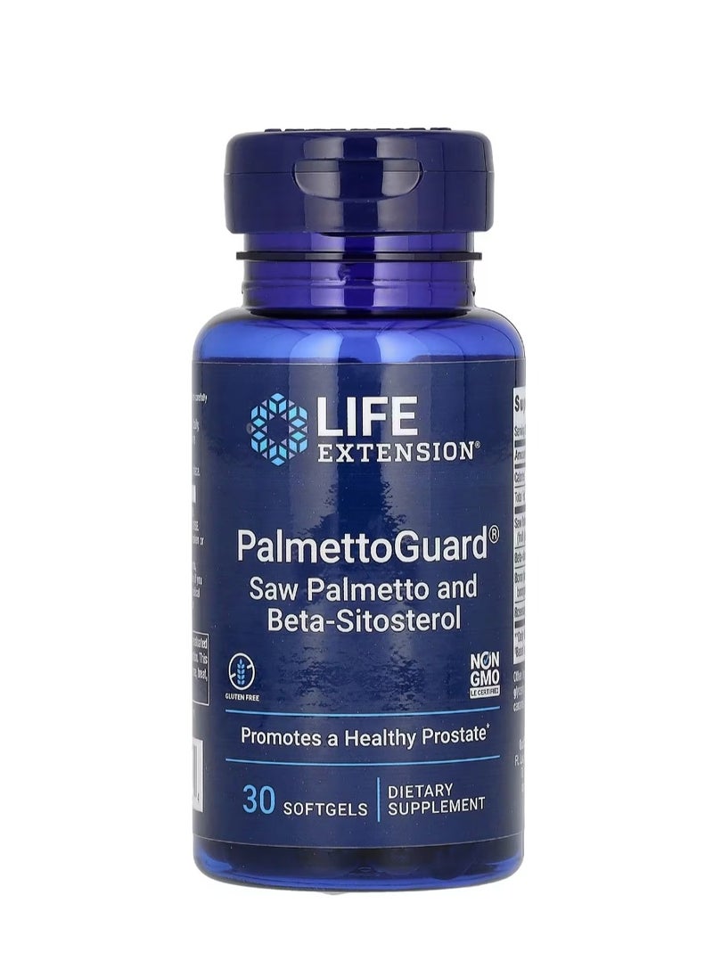 لايف إكستنشن - PalmettoGuard، Saw Palmetto، وبيتا سيتوستيرول، 30 كبسولة هلامية - Image 1