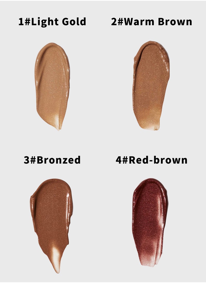 Luminous Bronzer Cream, Natural Matte Waterproof Long Lasting Face Contour Illuminator Makeup, Smooth Face Contouring Highlighter Liquid Stick