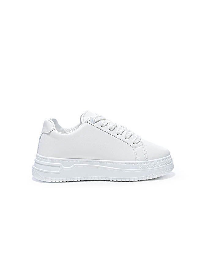 Minimalist Lace-Up Flat Sneakers
