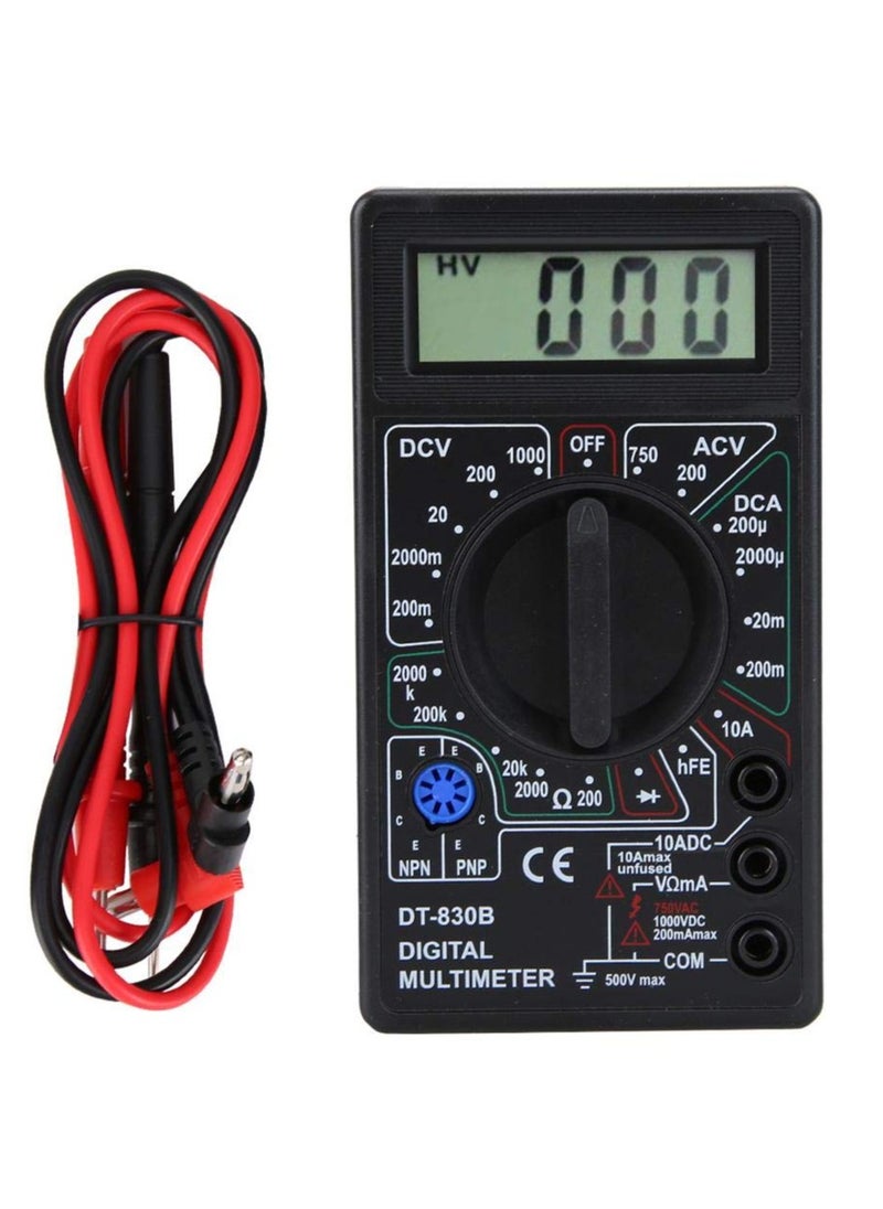 Digital Multimeter LCD 1000V DC/750V AC Voltage, 10A DC Current, Electric Testing Tool