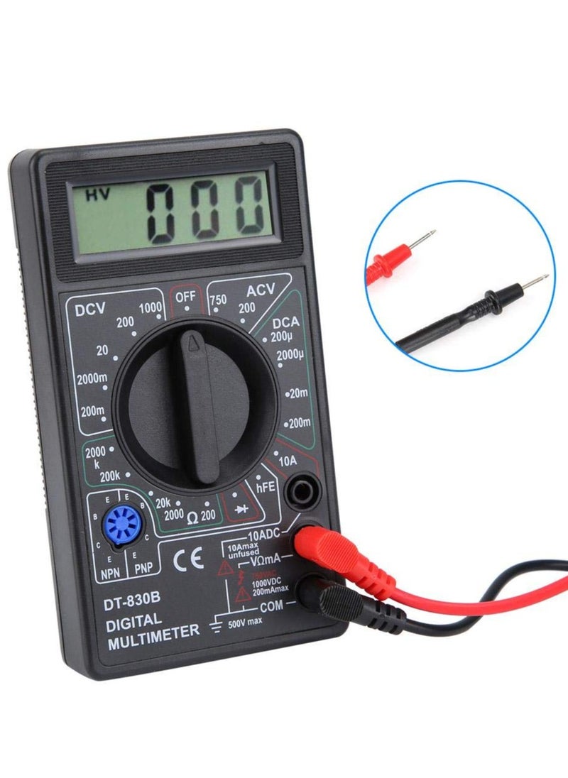 Digital Multimeter LCD 1000V DC/750V AC Voltage, 10A DC Current, Electric Testing Tool