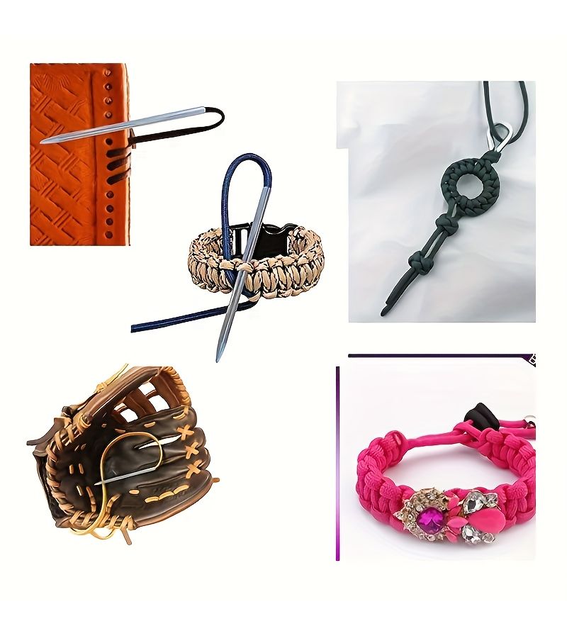 Paracord Stitching Set 6pcs Stainless Steel Needles Bracelet Maker Tool Kit - Image 5
