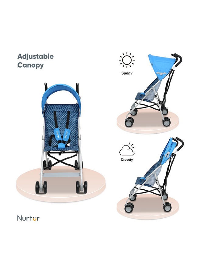 Nurtur Rex Buggy Stroller Multicolor Lightweight Stroller with Compact Fold Canopy Shoulder Strap 6 to 36 months Multicolor Official Product - Image 3