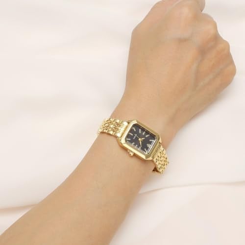 Top Plaza Watch for Women Men Casual Simple Bracelet Watches(Gold-White Dial) - Image 3