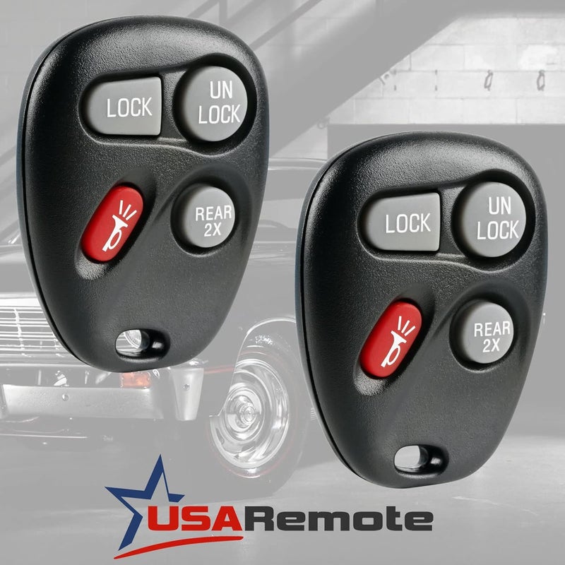 USARemote Key Fob Keyless Entry Remote fits Chevy Astro, Blazer and GMC Jimmy, Safari 2001 2002 2003 2004 2005 (KOBLEAR1XT, 15043458), Set of 2 - Image 2