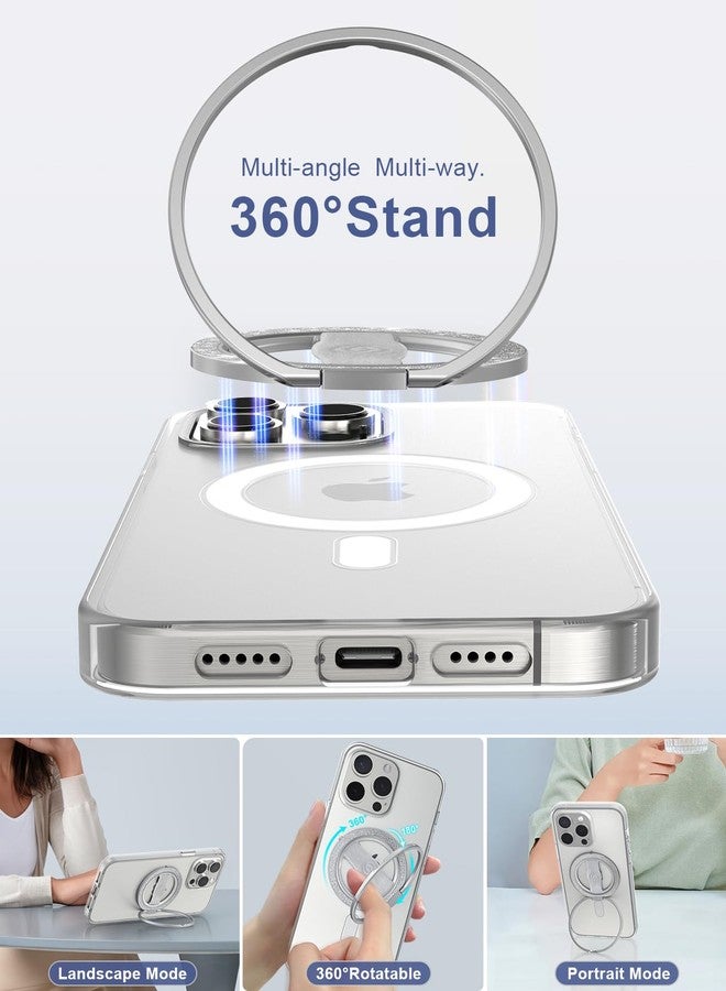 EWA [تويكل أنيق] EWA MagOne لحامل الهاتف مع مغناطيس مagsafe [حلقة إصبع مرنة قابلة للتبديل]، حامل حلقة مغناطيسية، ملحقات هاتف مغناطيسية لهواتف آيفون 17، 16، 15، 14، 13، 12 - (فضي لامع) - Image 2