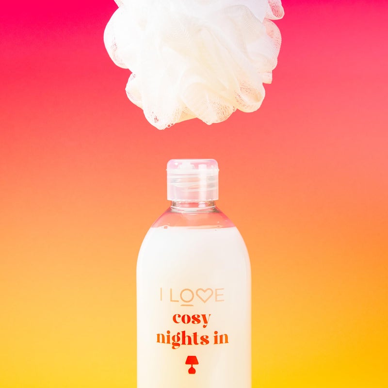 I LOVE أحب ليالي الاسترخاء في علاجات الحمام جل الاستحمام - غسول الجسم ومقشر الجسم للحصول على بشرة ناعمة - رائحة الشوكولاتة والمارشميلو - 1 قطعة - Image 5