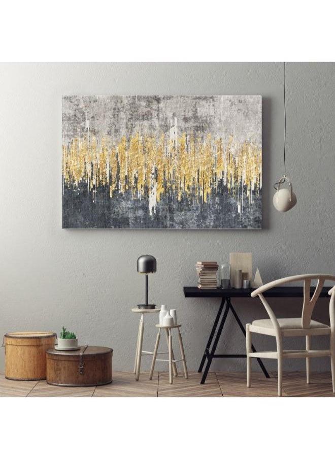 Home Gallery Home Gallery abstract art gold watercolor Printed canvas wall art  - Image 2