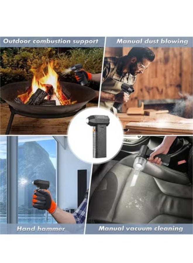 Bukela Mini Jet Dry Blower, 130000 RPM Portable Mini Jet Blower, Super Jet Fan Adjustable Speeds and Rechargeable, Cordless Jet Blower Car Dryer with Large Battery, and Type-C Fast Charging - Image 5