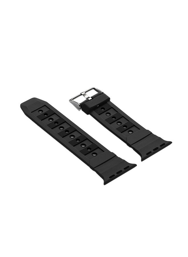 NIBEMINENT Rubber Digital Watch Band For Apple Series 3/2/1 38Mm