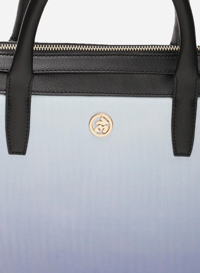 Label RITU KUMAR Blue Dusk & Dawn Laptop Bag - Image 5