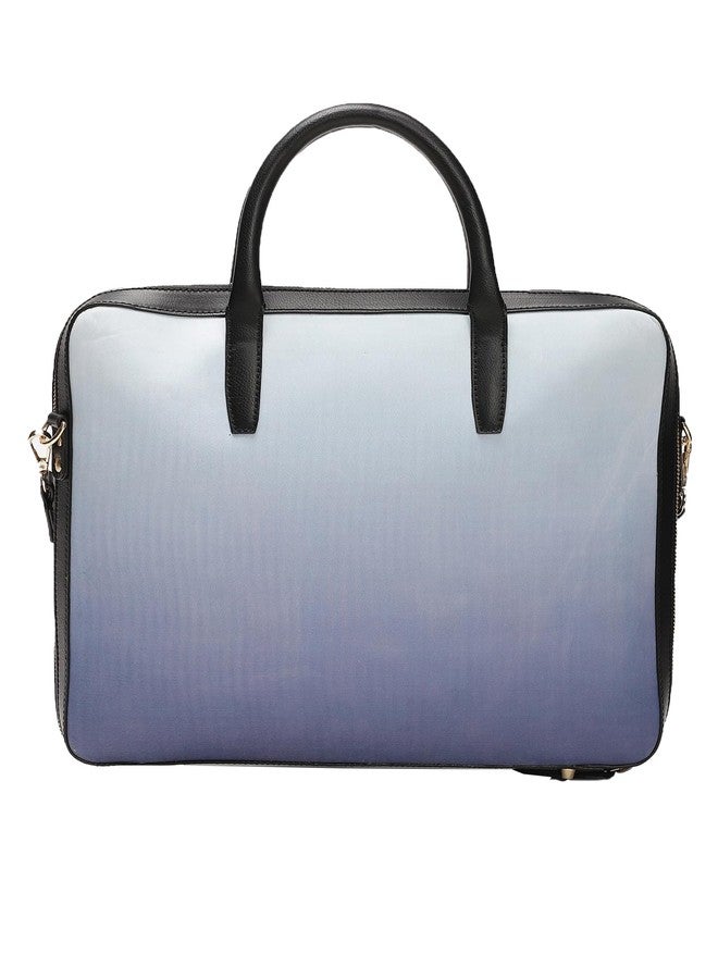 Label RITU KUMAR Blue Dusk & Dawn Laptop Bag - Image 2