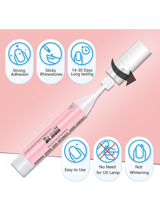 Dr.nail 20Pcs Super Strong Nail Glue For Acrylic Nails Press On Nails & Nail Tips - Fake Nail Adhesive And 3Pcs Nail Gule Remover Set Includes Cuticle Pusher And Nail File - Image 2