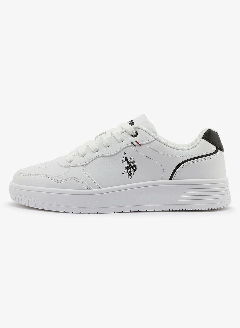 U.S. Polo Assn. Men’s COSMOS GLB 6FX White Sneakers with Black Accent – Casual Lace-Up Fashion Shoes | Lightweight Everyday Comfort Trainers - Image 3