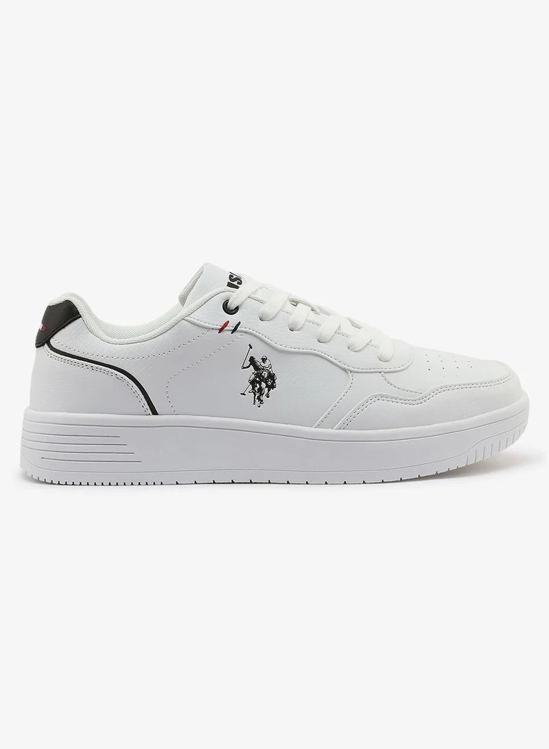 U.S. Polo Assn. Men’s COSMOS GLB 6FX White Sneakers with Black Accent – Casual Lace-Up Fashion Shoes | Lightweight Everyday Comfort Trainers - Image 2