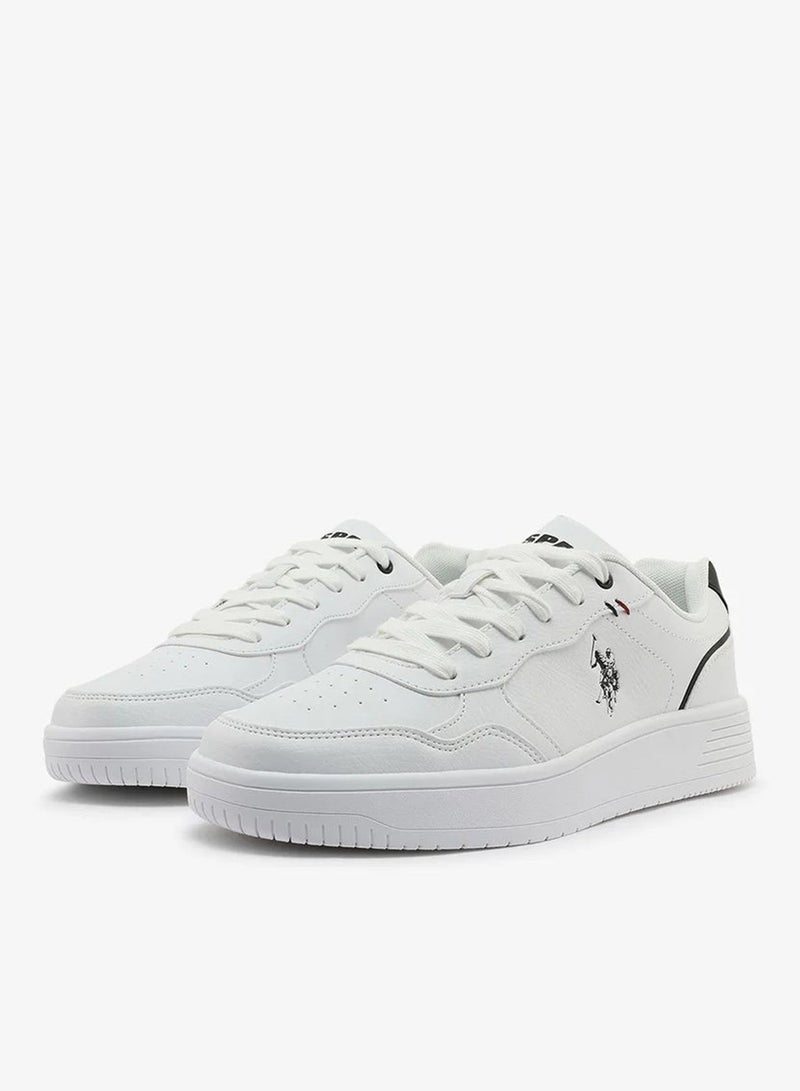 U.S. Polo Assn. Men’s COSMOS GLB 6FX White Sneakers with Black Accent – Casual Lace-Up Fashion Shoes | Lightweight Everyday Comfort Trainers - Image 5