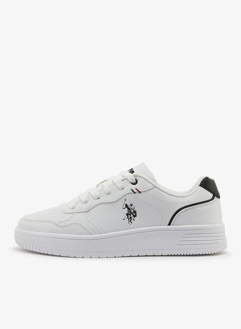 U.S. Polo Assn. Men’s COSMOS GLB 6FX White Sneakers with Black Accent – Casual Lace-Up Fashion Shoes | Lightweight Everyday Comfort Trainers - Image 3