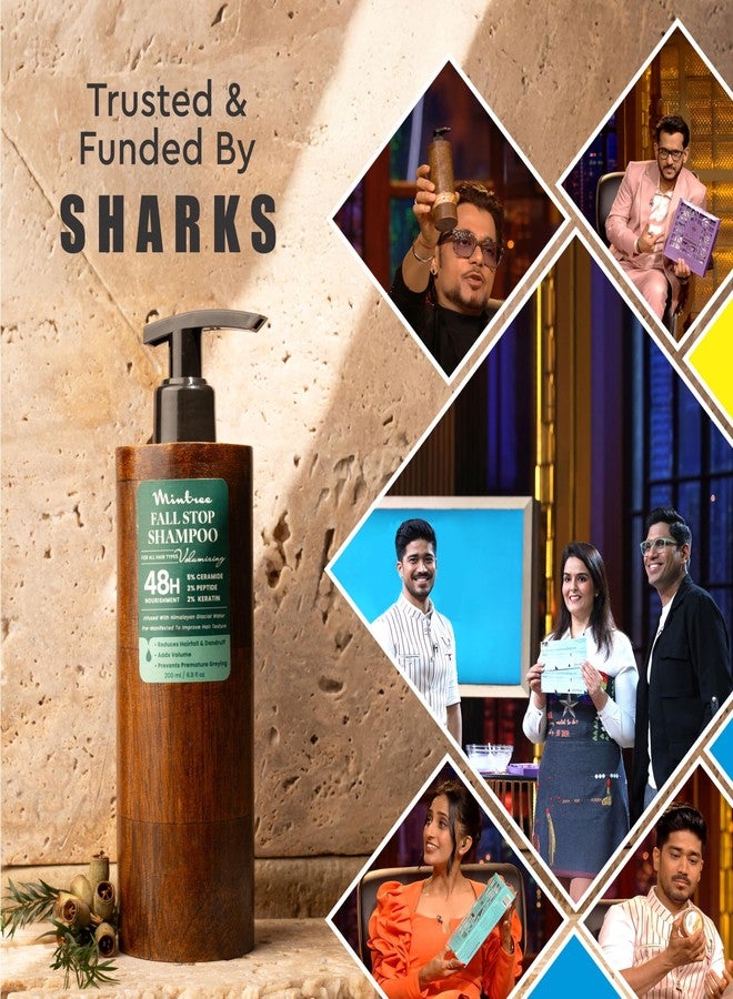 Mintree Organic Anti-Hair Fall Shampoo with Ceramides&Rosemary Oil for Dry&Frizzy Hair |Boosts Hair Growth|Prevents Premature Greying& Dandruff|Sulphate Free&Vegan|Shampoo for Men&Women,200 grams - Image 2