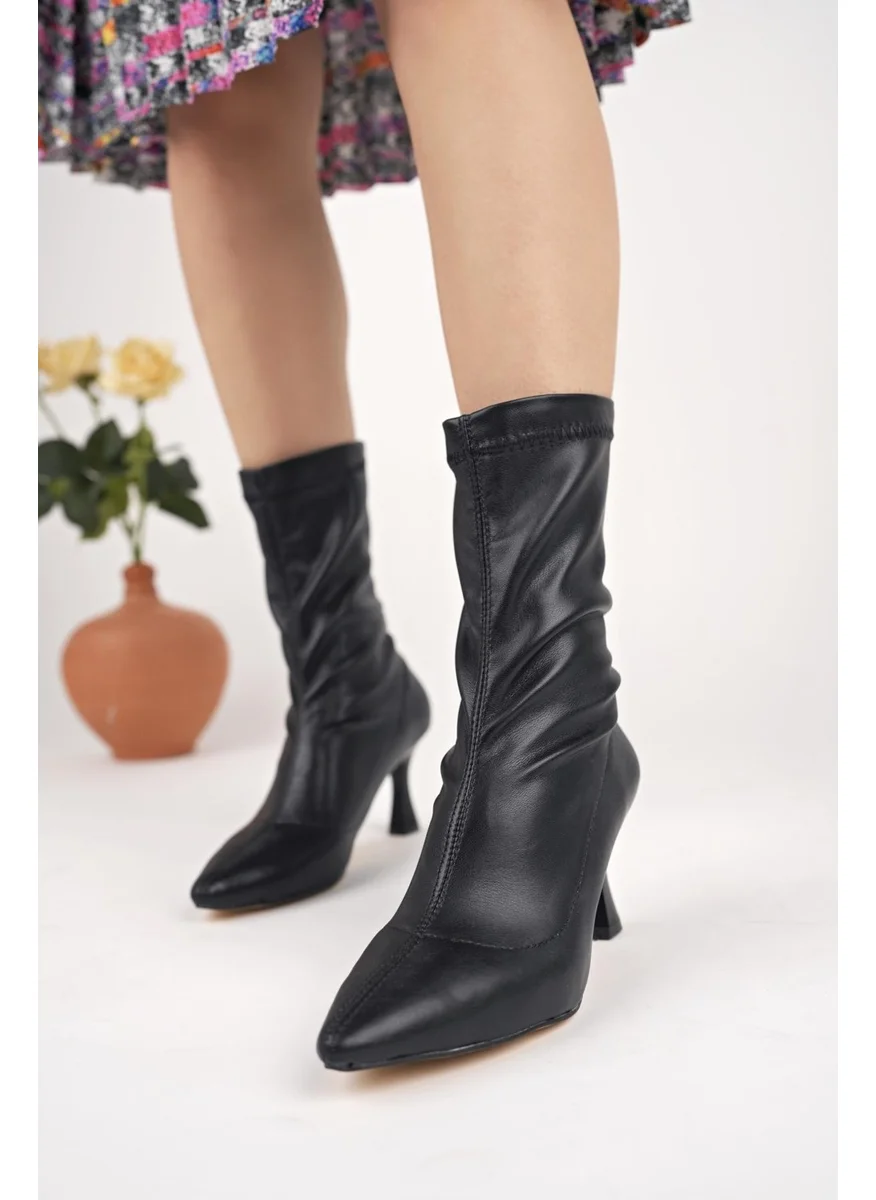 موغو Diamond Guaranteed Women's Stretch Ankle Medium Heeled Boots