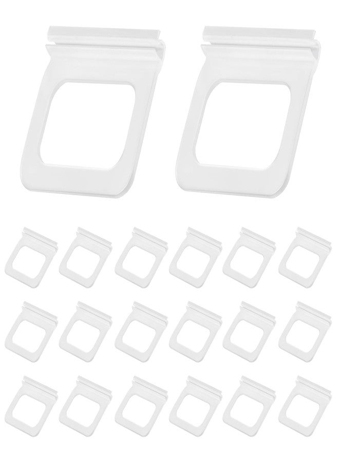 IFERLA Window Screen Pull Tabs 20 Pack Clear Hollow Flat Spline Channel Pull Lift Tabs Replacement Repair Clips Kit, Window Screen Frame Center Brace Privacy Screen Mounting Tabs - Image 1