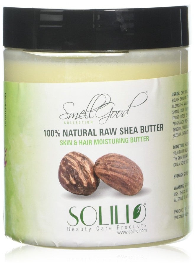 SmellGood - Pure Unrefined Shea Butter, totally natural and organic, ivory color, packed in 16 oz Jar, 4 Units - Image 1