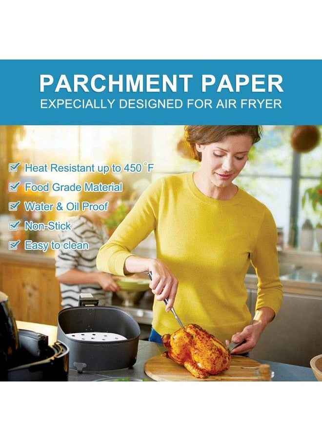 Vancens - Air Fryer Liners 8.5 Inches 100Pcs Premium Perforated Parchment Paper Compatible With Philips Cozyna Secura Nuwave Brio Chefman Gowise Usa Black+Decker Cosori And More Air Fryers - Image 1