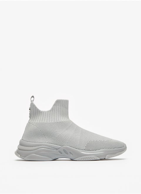 Womens Solid Slip-On High Top Casual Sneakers